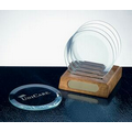 Perfect Host Beveled Circle Coaster Set (of 4) - Jade Glass